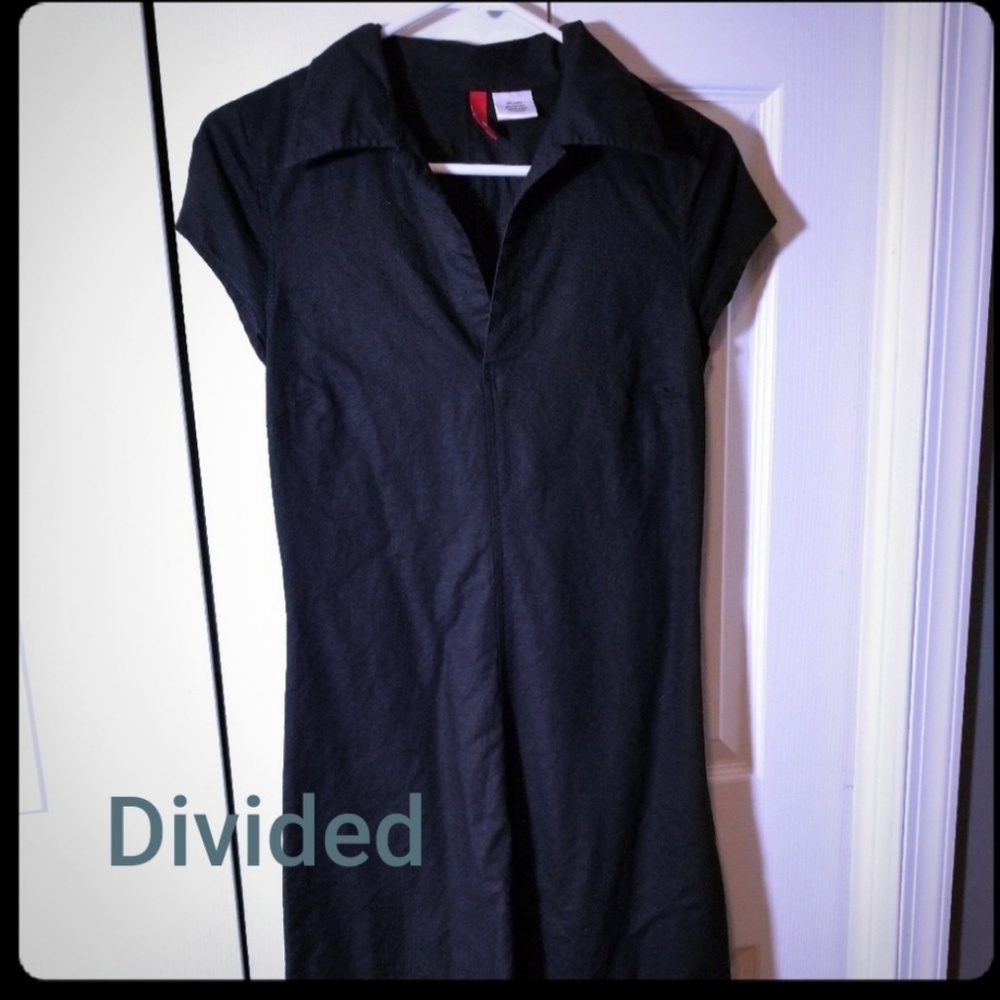 Retro 90's black dress Cotton And Linen Blend